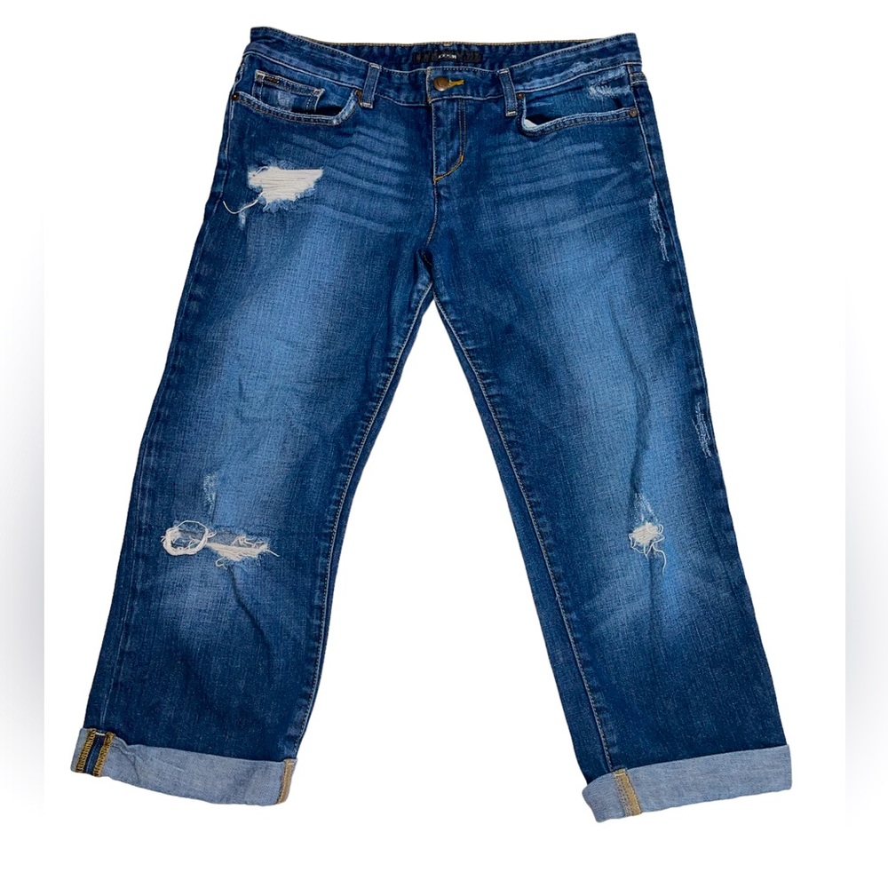 Joe’s Brand Blue Denim Distressed Capris